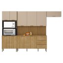 Ver imagem 2 de Kit Cozinha Ambiente Glam 5 Peças Freijó Vanilla Ripado - Kits Paraná