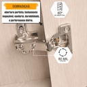 Ver imagem 4 de Buffet Aparador Multiuso 1 Porta e 1 Gaveta London Bege/Cinamomo/Off White