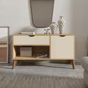 Ver mais imagens de Buffet Aparador Multiuso 1 Porta e 1 Gaveta London Bege/Cinamomo/Off White