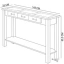 Ver imagem 3 de Aparador Buffet Sala de Estar 03 Gavetas 145cm W02 New Rústico Madeira Maciça Imbuia - Lyam Decor