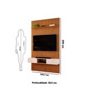 Ver imagem 7 de Painel com Bancada para Tv até 60 Polegadas Ripado Dj Móveis Trento 143 Freijó Off