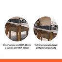 Ver mais imagens de Conjunto Mesa Tampo de Vidro Preto Lavínia e 4 Cadeiras Olímpia Leifer