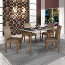 Ver imagem 1 de Conjunto Mesa Tampo de Vidro Preto Lavínia e 4 Cadeiras Olímpia Leifer