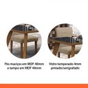 Ver mais imagens de Conjunto Mesa Tampo de Vidro Preto Lavínia e 4 Cadeiras Olímpia Leifer
