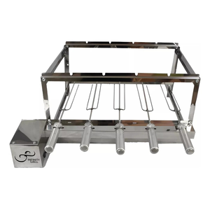 Churrasqueira Giratoria Gira Grill 5 Espetos Inox