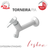 Torneira para Pia Modelo Parede Tam. 15cm Linha Lisboa 1/4 de Volta Abs Cor Branco e Cromado Durín - 2