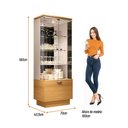 Ver imagem 6 de Cristaleira Hb Móveis Aura 2 Portas de Vidro 1 Gaveta Cinamomo-off White
