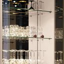 Ver imagem 3 de Cristaleira Hb Móveis Aura 2 Portas de Vidro 1 Gaveta Cinamomo-off White