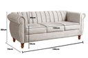 Ver imagem 5 de Conjunto Realeza 2 e 3 Lugares Cor:Suede Bege 080