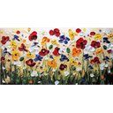 Ver imagem 2 de Quadro Decorativo Floral Contemporâneo, Tela em Canvas , Ideal para Ambiente de Sala e Quarto