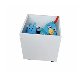 Baú com rodízios em mdf multiuso infantil para brinquedos - 2