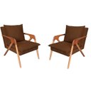 Ver imagem 1 de Kit 2 Poltronas decorativa Monalisa Luxo Dora Bela 0120