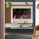 Ver imagem 1 de Painel Ripado TV Até 55 Polegadas Freijó Off White Faisão Shop JM