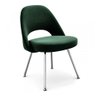 Cadeira Dallas Saarinen Executive Sem Braços Base Inox Tecido Suede - Verde Escuro - 1
