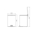 Ver imagem 4 de Lixeira C/ Pedal Loop 20l Aco Inox C/ Acab. Polido (94547020) - Tramontina