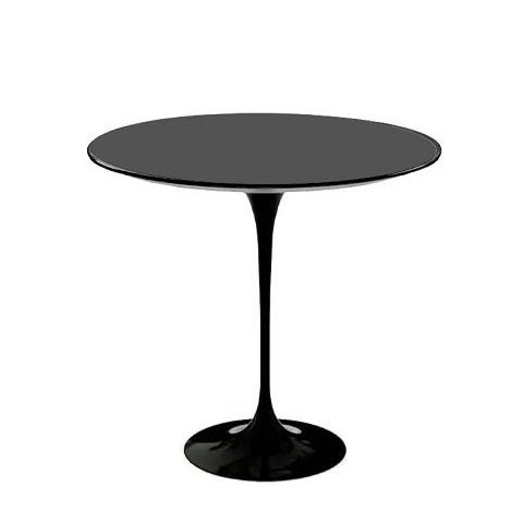 Mesa de Jantar Tulipa Saarinen Redonda 60cm Laqueada - Preto