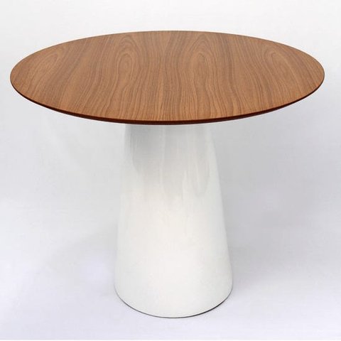 Mesa de Jantar Cone 120cm Freijó - Branco