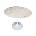 Ver imagem 2 de Mesa de Jantar Tulipa Saarinen Redonda 130 Mármore Branco Extra - Branco