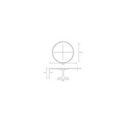 Mesa de Jantar Tulipa Saarinen Redonda 80 Mármore Branco Extra - Branco - 3