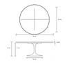 Ver imagem 3 de Mesa de Jantar Tulipa Saarinen Redonda 80 Mármore Branco Extra - Branco