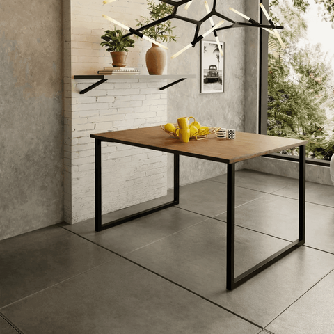 Mesa de Jantar Industrial Aço 4 Lugares 1,20x0,80 Klm Store