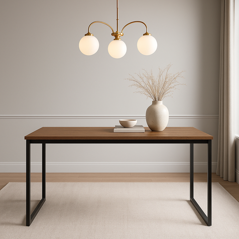 Mesa de Jantar Industrial Aço 4 Lugares 1,20x0,80 Klm Store