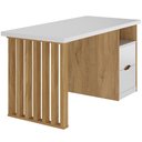 Ver imagem 7 de Mesa Escrivaninha Home Office 142cm 2 Gavetas Dora A02 Branco Olmo - Lyam Decor
