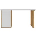 Ver mais imagens de Mesa Escrivaninha Home Office 142cm 2 Gavetas Dora A02 Branco Olmo - Lyam Decor