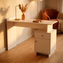 Ver imagem 7 de Mesa Escrivaninha 1 Porta 1 Gaveta B33 122 Cm Branco Novam
