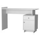 Ver imagem 1 de Mesa Escrivaninha 1 Porta 1 Gaveta B33 122 Cm Branco Novam