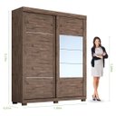 Ver imagem 4 de Guarda-Roupa Casal com Espelho 2 Portas 3 Gavetas Heloísa Plus Acp Móveis