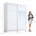 Ver imagem 4 de Guarda-Roupa Casal com Espelho 2 Portas 3 Gavetas Heloísa Plus Acp Móveis