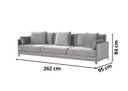 Ver imagem 2 de Sofá 3 Lugares com Base em Mdf, Veludo Marrom, 2,62m