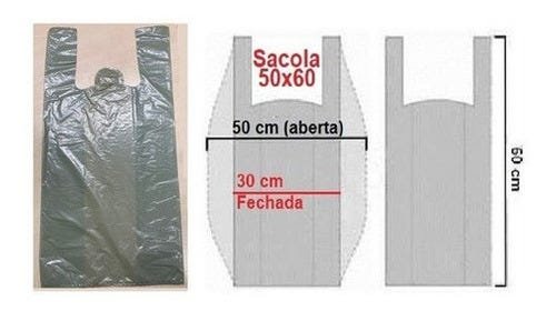 Sacola Plastica Reciclada Reforçada 50x60 Pacote 5 Kg