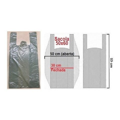 Sacola Plastica Reciclada Reforçada 50x60 Pacote 5 Kg