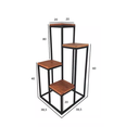 Ver imagem 4 de Suporte Plantas Chão 4 Andares Estante Estilo Industrial