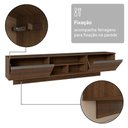 Ver imagem 2 de Rack Suspenso para TV até 80 Polegadas 218 cm 2 Portas Rustic Glamy Madesa