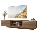 Ver imagem 3 de Rack Suspenso para TV até 80 Polegadas 218 cm 2 Portas Rustic Glamy Madesa