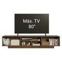 Ver imagem 6 de Rack Suspenso para TV até 80 Polegadas 218 cm 2 Portas Rustic Glamy Madesa