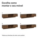 Ver imagem 7 de Rack Suspenso para TV até 80 Polegadas 218 cm 2 Portas Rustic Glamy Madesa
