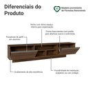 Ver imagem 5 de Rack Suspenso para TV até 80 Polegadas 218 cm 2 Portas Rustic Glamy Madesa