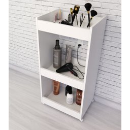 Carrinho Auxiliar P/ Salão Cabeleireiro Estética 3 Bandejas e Rodizios - 1