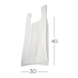 Sacola Plástica Reciclada Reforçada 30x40 Branca - 1 Kg - 3