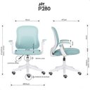 Ver imagem 5 de Cadeira de Escritório Tela Mesh Diretor Giratória Colorida Verde