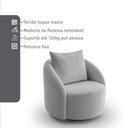 Ver imagem 5 de Poltrona Decorativa Orgânica Boucle Bege Cali Estofama