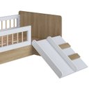 Ver mais imagens de Cama Montessoriana Escada e Escorrega Aft010 Aveiro Oak Branco Comm