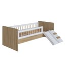 Ver imagem 6 de Cama Montessoriana Escada e Escorrega Aft010 Aveiro Oak Branco Comm