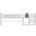 Ver imagem 4 de Cama Montessoriana Escada e Escorrega Aft010 Aveiro Oak Branco Comm