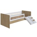 Ver imagem 1 de Cama Montessoriana Escada e Escorrega Aft010 Aveiro Oak Branco Comm