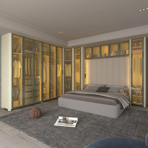 Guarda Roupa Modulado 04 Innova Reflecta 14 Portas Off White - Gelius